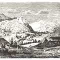 A tusnádi fürdővel szemben levő Felső-Sólyomkő és Bányász-völgye a toronykövekkel