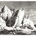 A torjai Büdös sziklaoldala a kénbarlang torkolatával