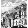 A brassai bazilika, az úgynevezett Fekete templom délnyugatról nézve