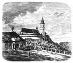 A karcfalvi templom látképe