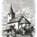 A marosszentkirályi román ízlésű régi egyház látképe