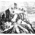 Krizbai vagy Höltövény vára nyugati oldalról a szikla átmetszésével