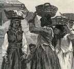 Vásárról hazatérő német parasztasszonyok Csernovic Rosch nevű külvárosából